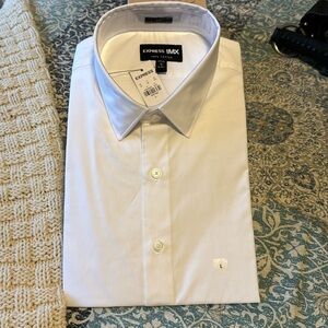 Men’s express dress shirt, white